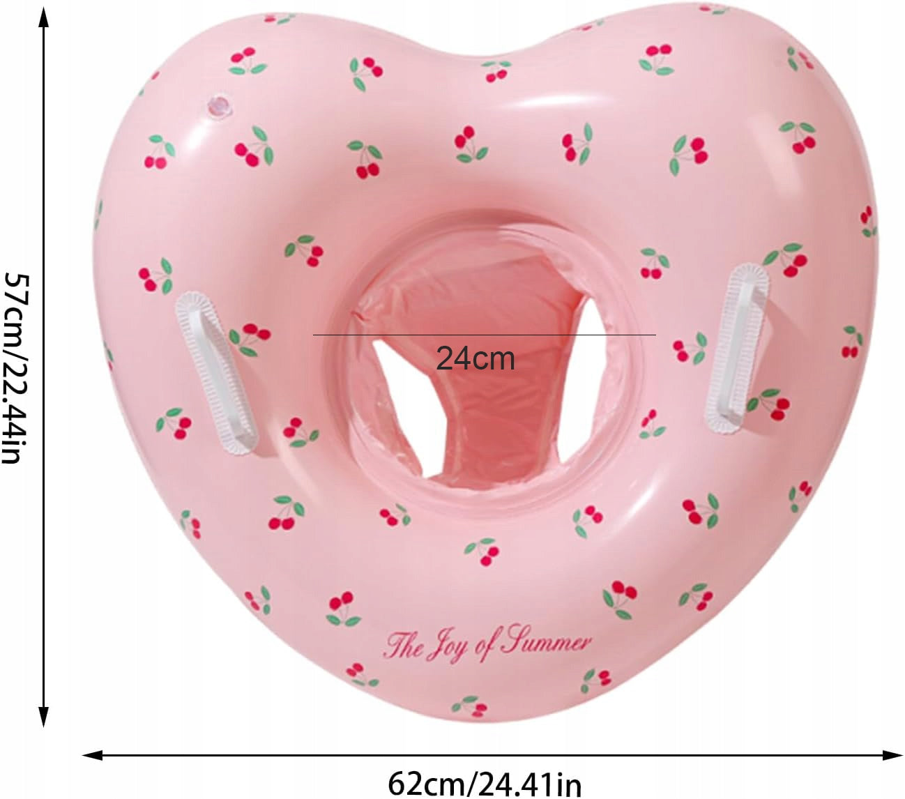 RESCUE WHEEL FOR CHILDREN WITH HEART-SHAPED HANDLE WITH SEAT 1-4YEARS Brand Zgeer