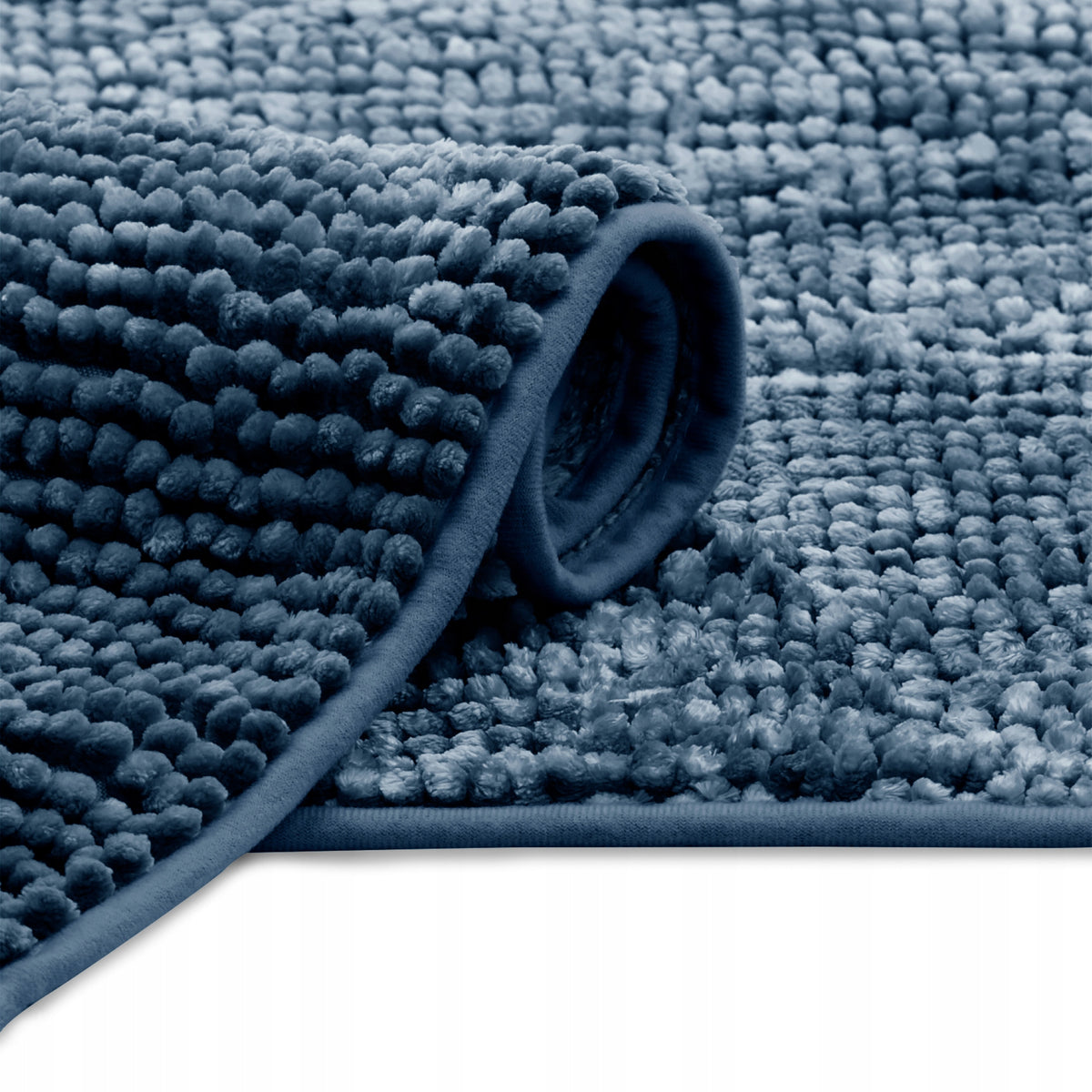 RESTILO Bathroom Rug Non-Slip Chenille Shaggy 50X70 Navy Blue Packaging status original