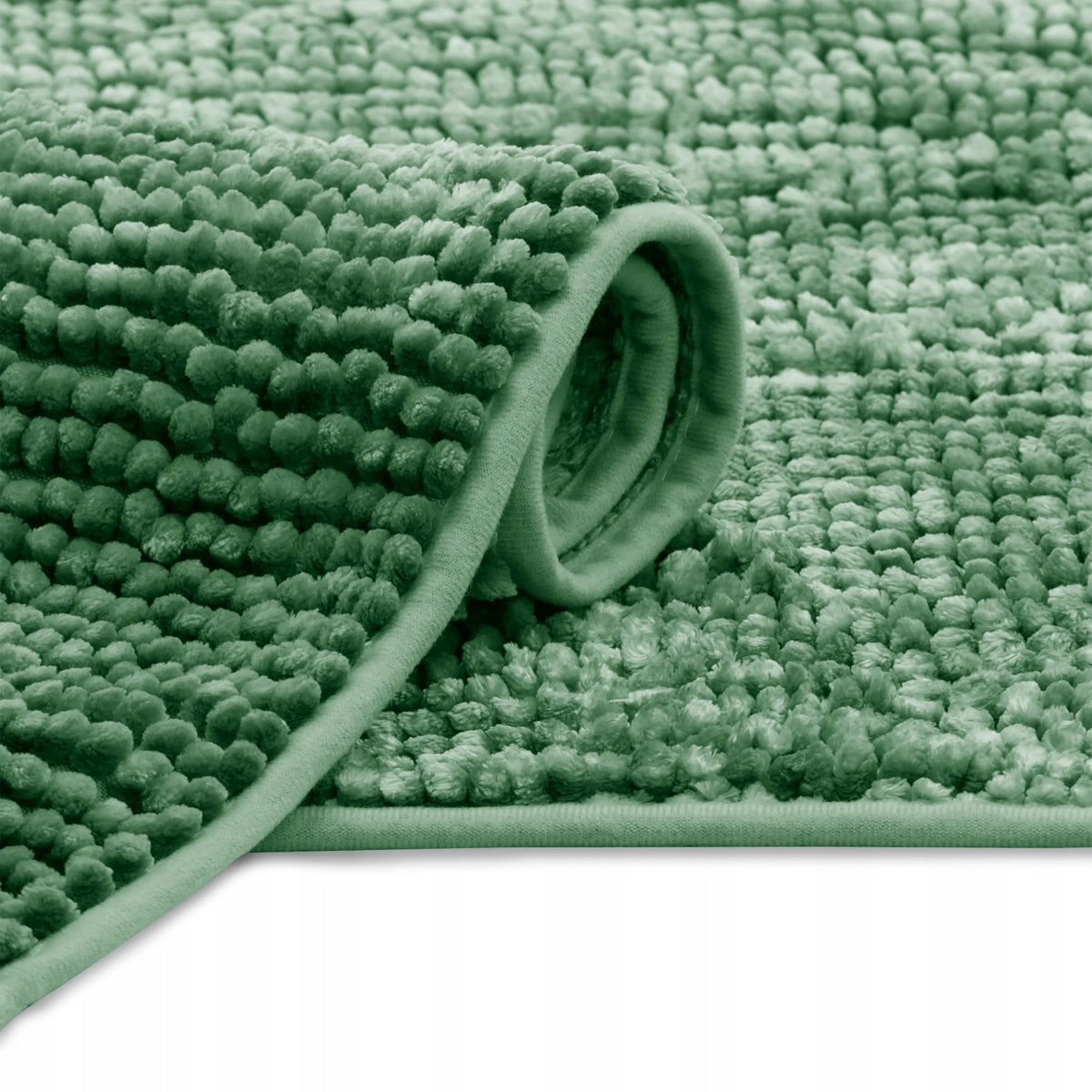 RESTILO Bathroom Rug Non-Slip Chenille Shaggy 70X120 Green EAN (GTIN) 4251838571262