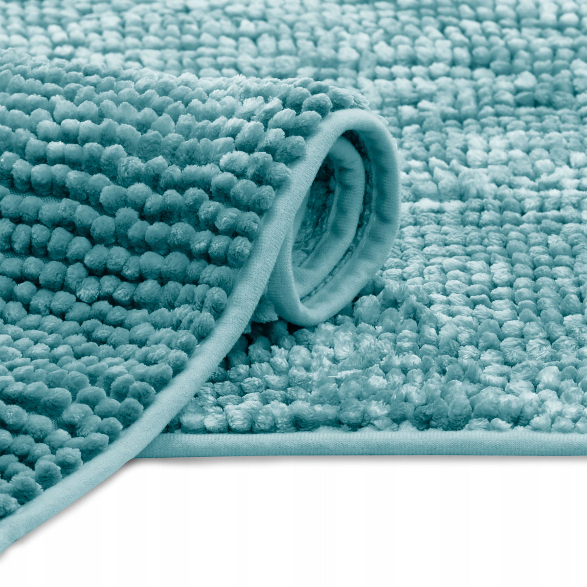 RESTILO Bathroom Rug Non-slip Shaggy Set 50X80+40X51 Turquoise Manufacturer code AH/B/SET/BLU/5080