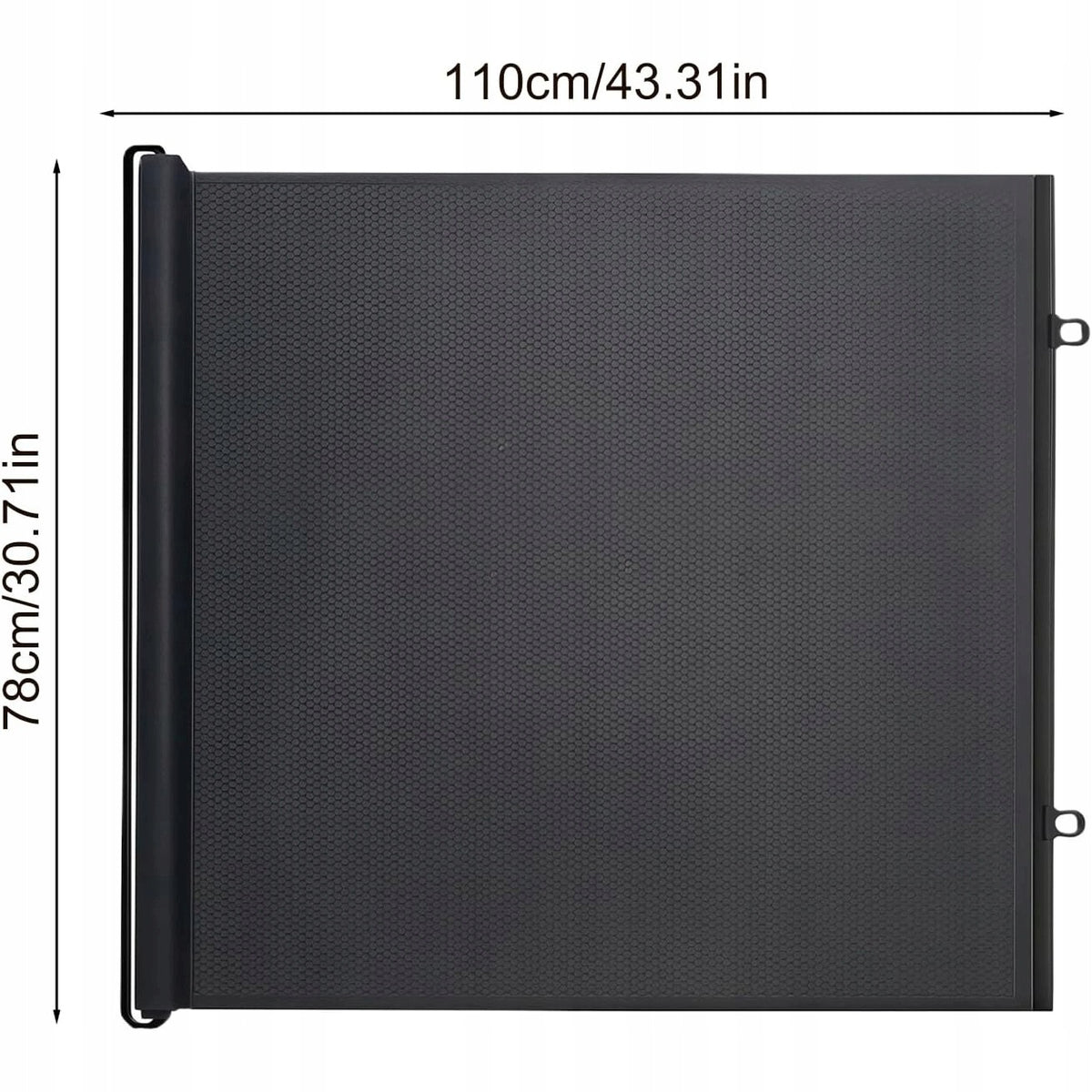 RETRACTABLE GATE FOR STAIRS DOOR ADJUSTABLE SAFETY FOR INFANTS Product weight with unit packaging 0.35 kg