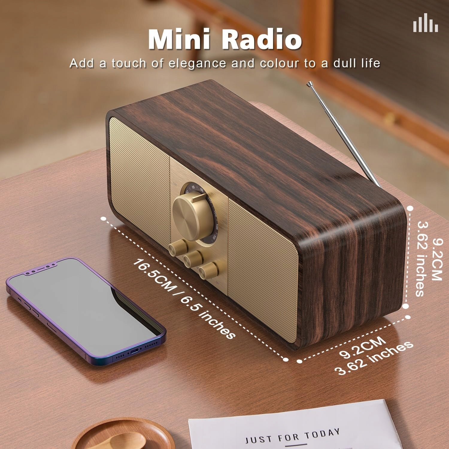 RETRO BLUETOOTH PLAYER AUX USB FM 2X8W BATTERY Brand no brand