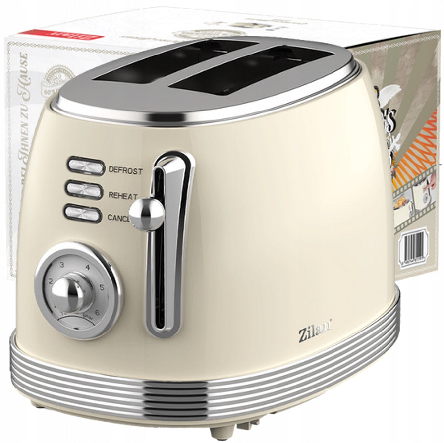 RETRO CHROME TOASTER 2 TOAST, 6 LEVELS, BEIGE 850W EAN (GTIN) 8682744811191
