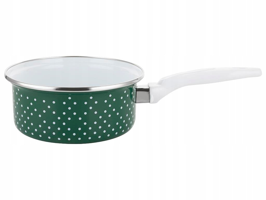RETRO ENAMEL SAUCEPAN EMALIA PLESZEW 16 CM 1,3 L