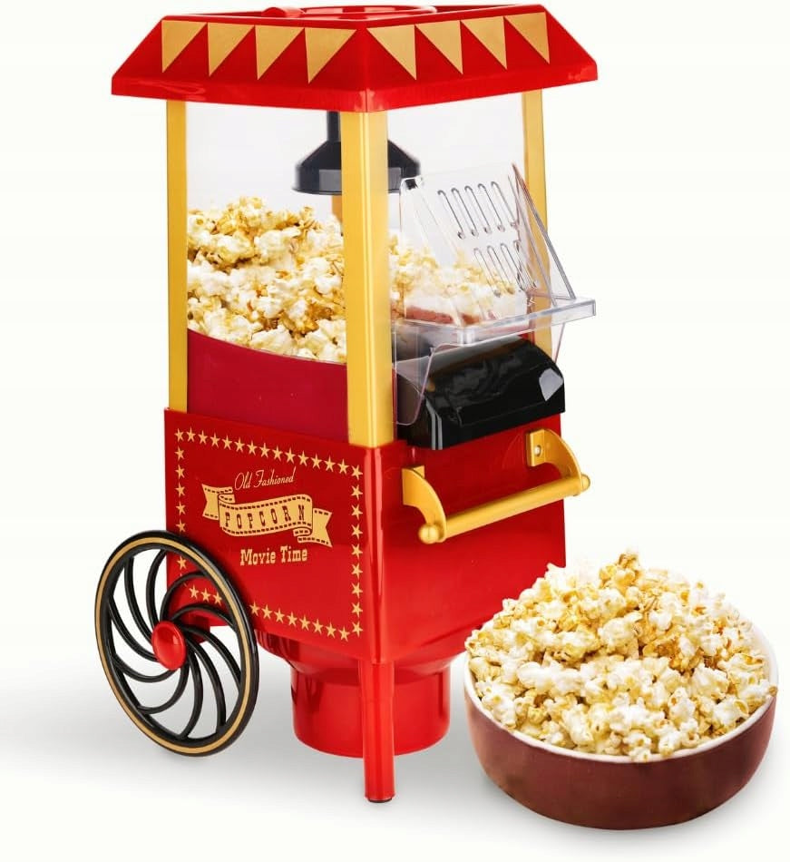 RETRO POPCORN MACHINE 1200W HOT AIR FAST POPCORN 0,3L