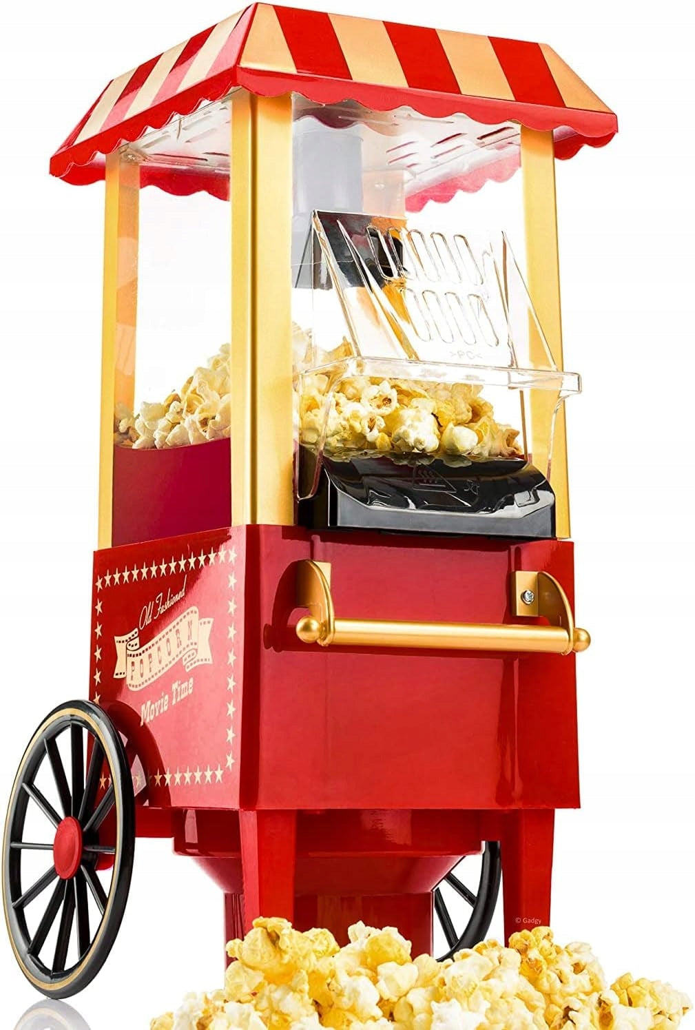 RETRO POPCORN MACHINE HOT AIR WITHOUT FAT FAST AND HEALTHY