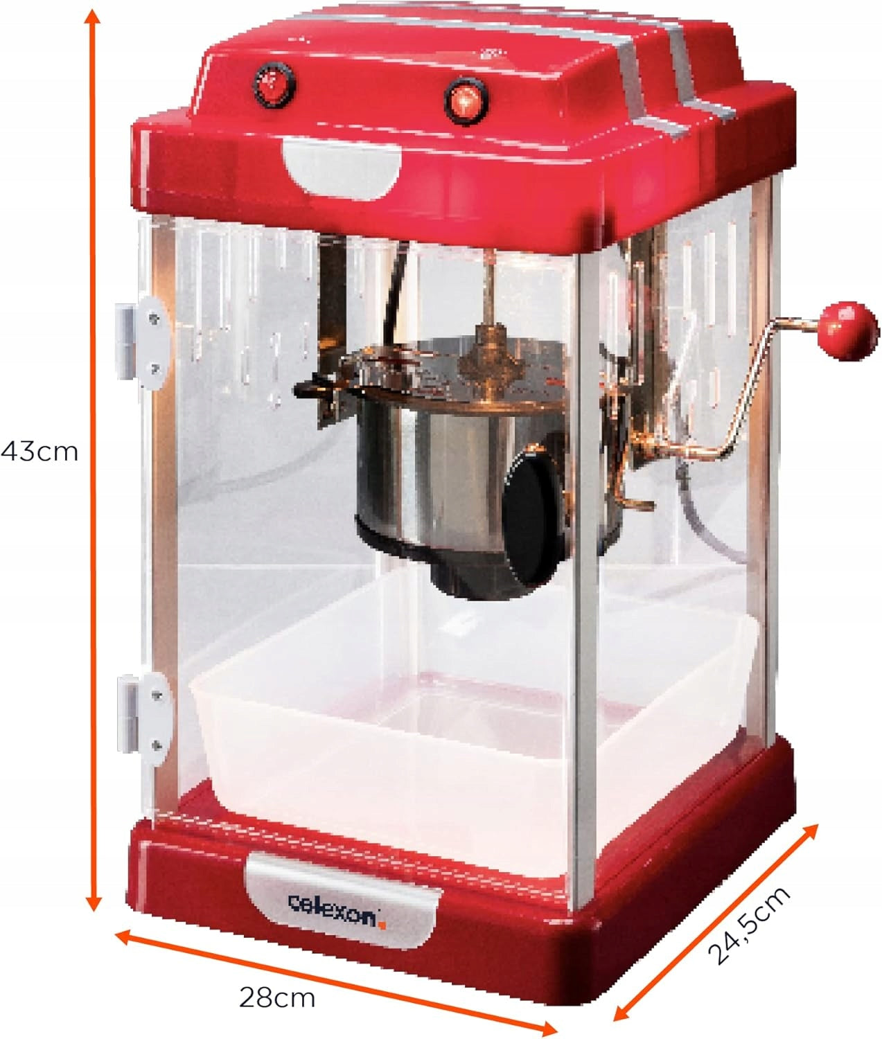 RETRO POPCORN MACHINE STAINLESS STEEL STIRRER ANTI-STICK COATING EAN (GTIN) 5904059083333