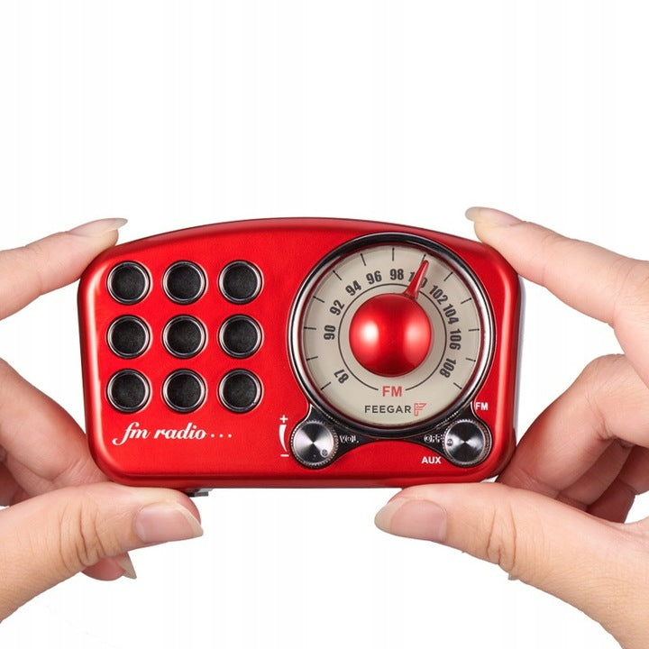 RETRO RADIO MINI FM FEEGAR BLUETOOTH MICRO SD GIFT Brand Feegar
