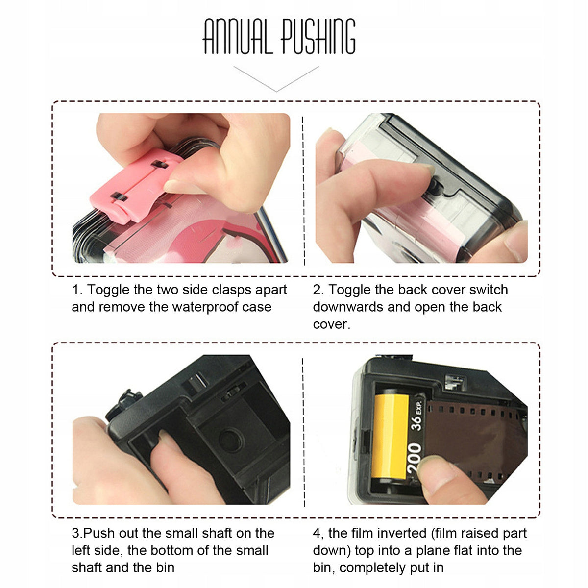 REUSABLE ANALOG CAMERA FOR 35MM FILM Batteries included no