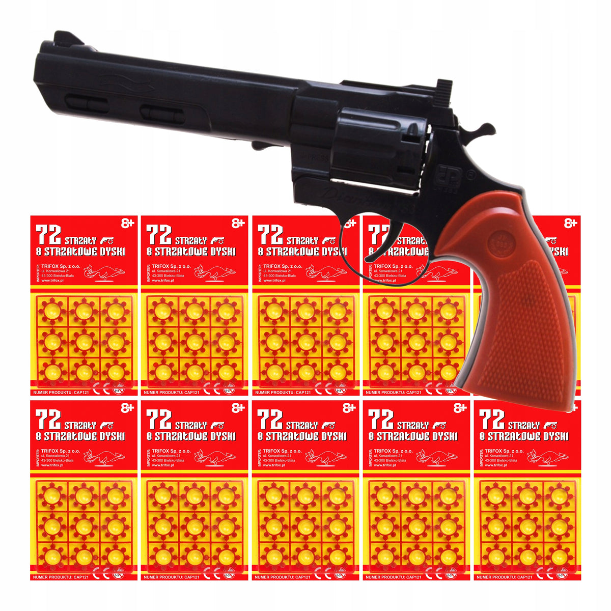 REVOLVER COWBOY GUN FOR CAPE BANG + CARTRIDGES PRIMER 720 SHOTS