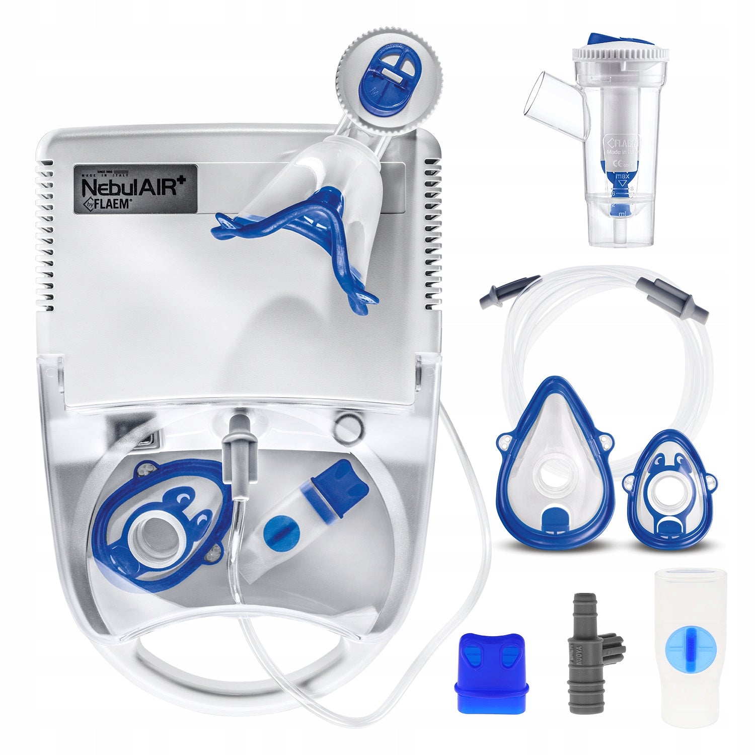 RF7 NEBULISER INHALER FOR CHILDREN FLAEM NEBULAIR+ 2MASKS TUV CERTIFICATE