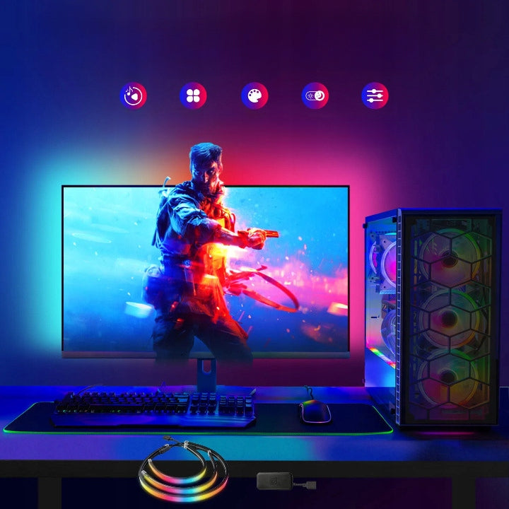 RGB LED Backlight Strip DIY Ambilight Neon Backlighting PC Monitor EAN (GTIN) 5905191066604