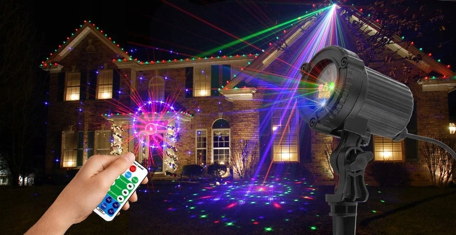 RGB Laser Projector With Remote Control Energy Saving Home Garden Manufacturer code MOD-24RGB