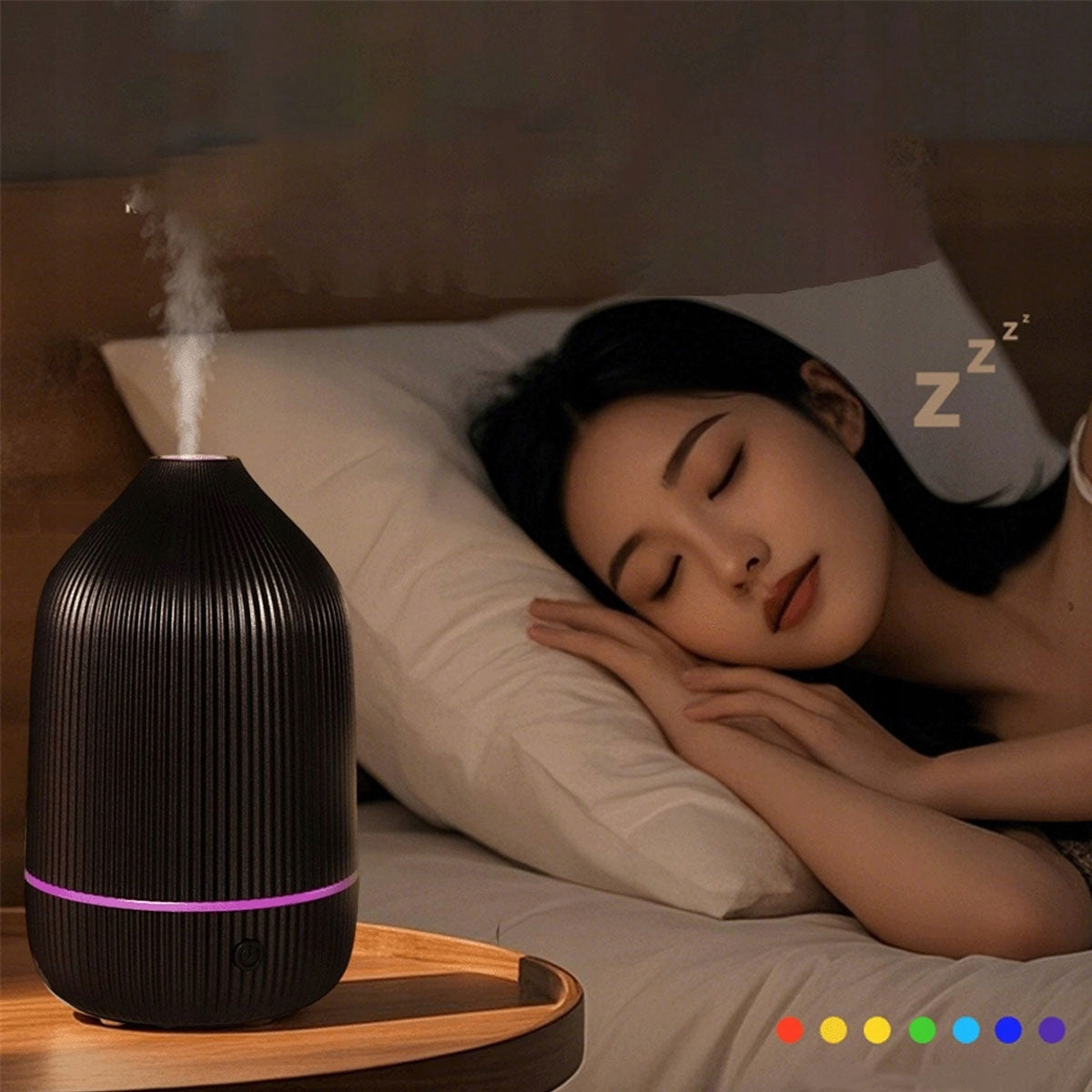 RGB Ultrasonic Diffuser For Essential Oils Air Humidifier 100ml Packaging status original