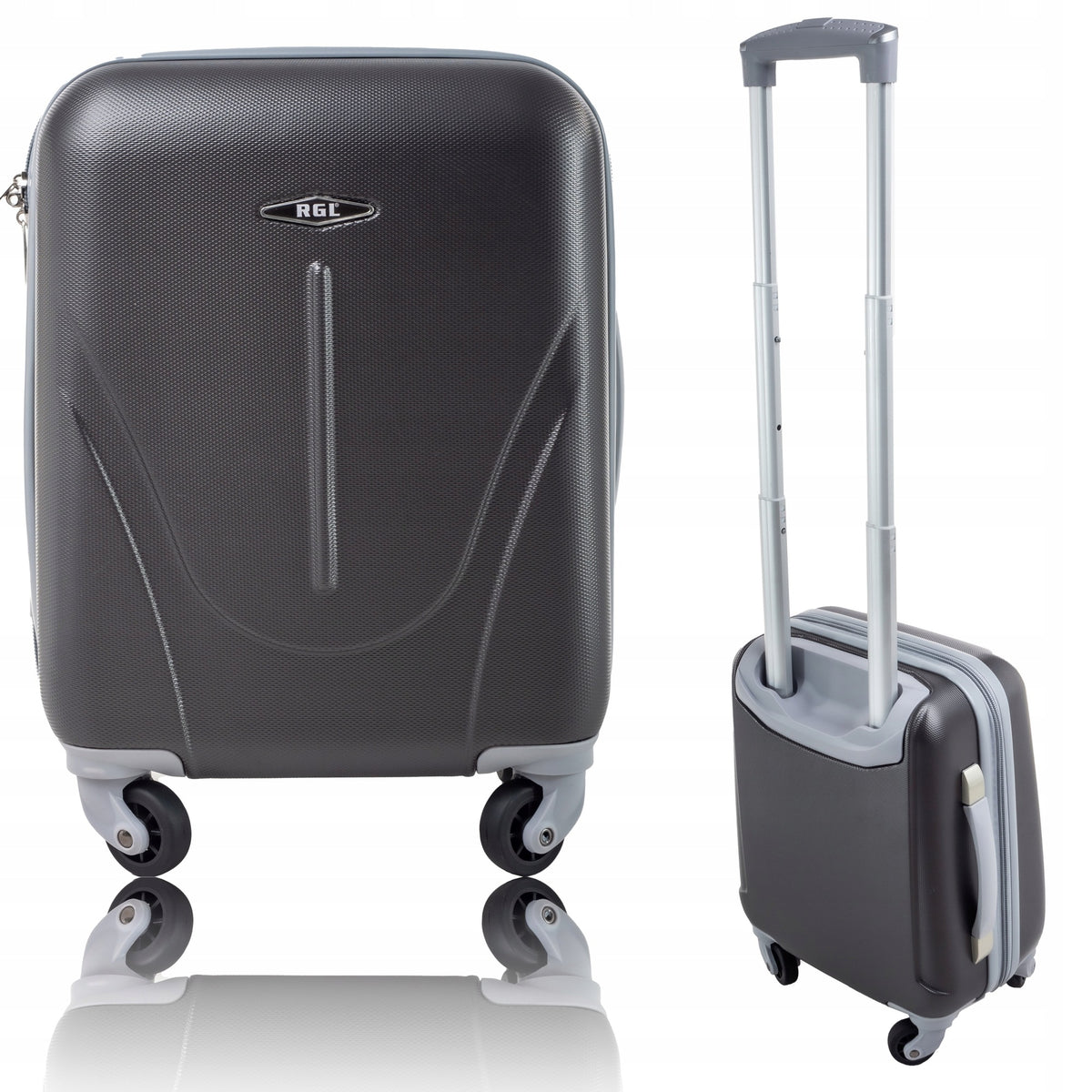 RGL CABIN SUITCASE SMALL HAND LUGGAGE 40X30X20 WHEELS ABS COMBINATION LOCK Brand RGL