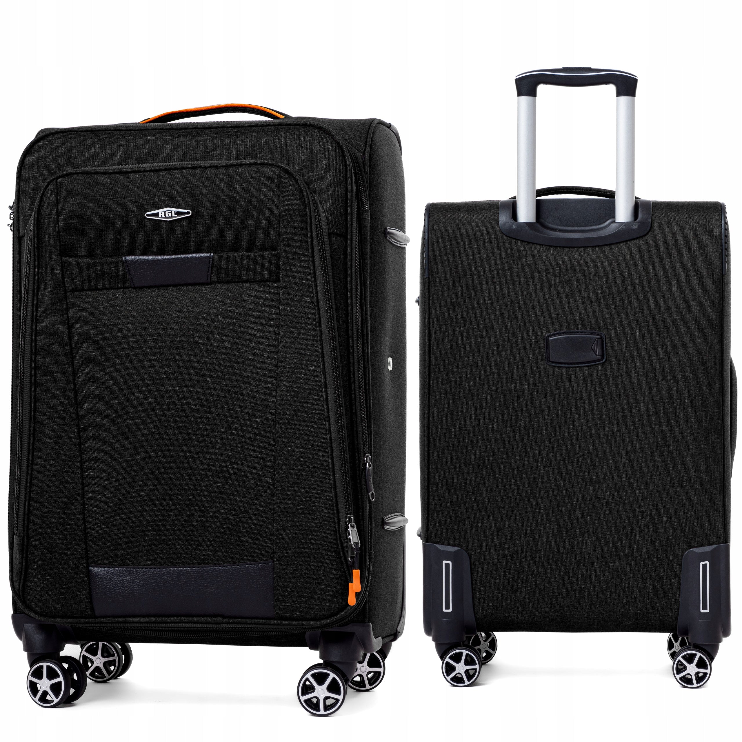RGL Large travel suitcase roomy material on 4 WHEELS XXL BAG Packaging status original