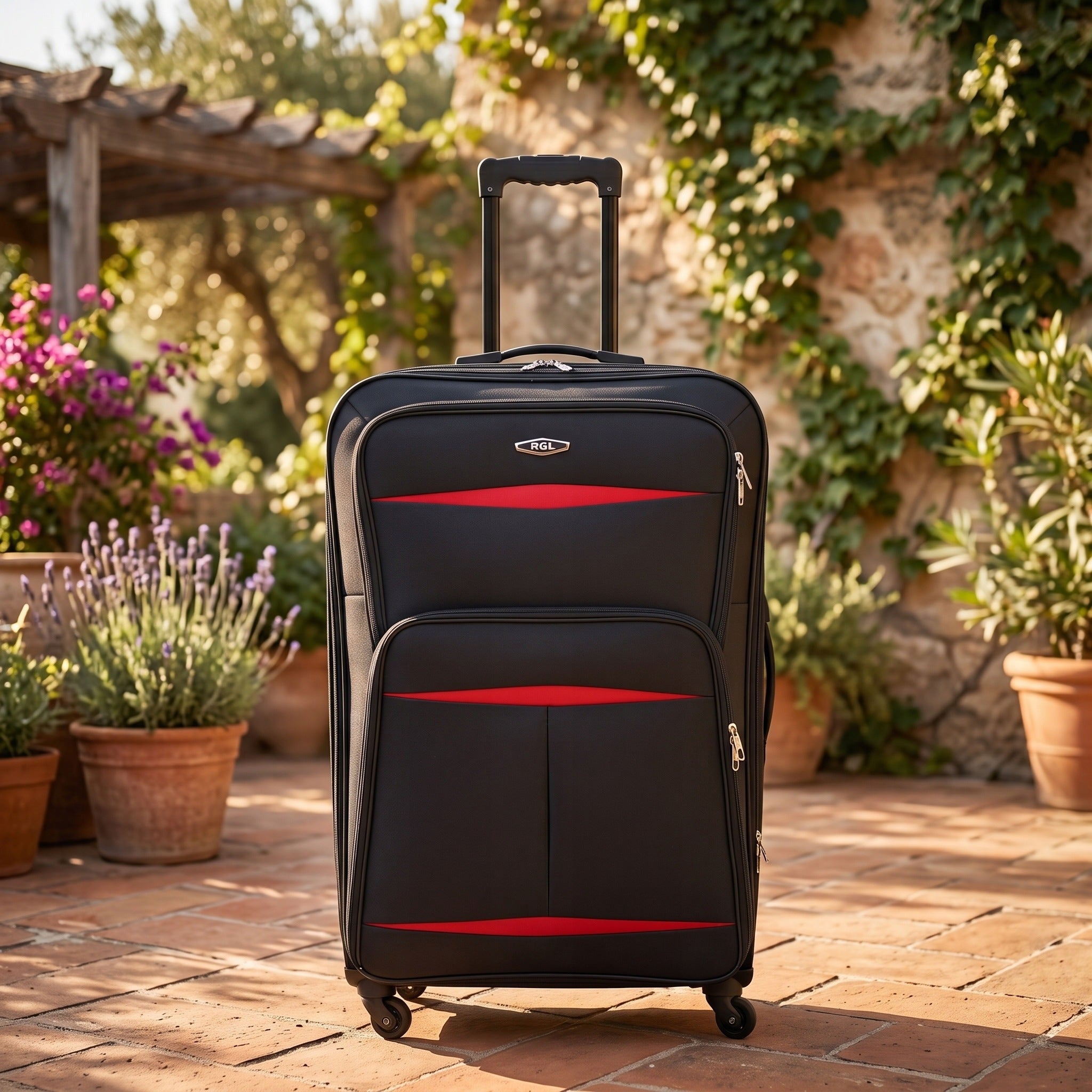 RGL MEDIUM TRAVEL SUITCASE XL FABRIC SOFT ON 4 WHEELS Manufacturer code 805 xl Średnia walizka miękka