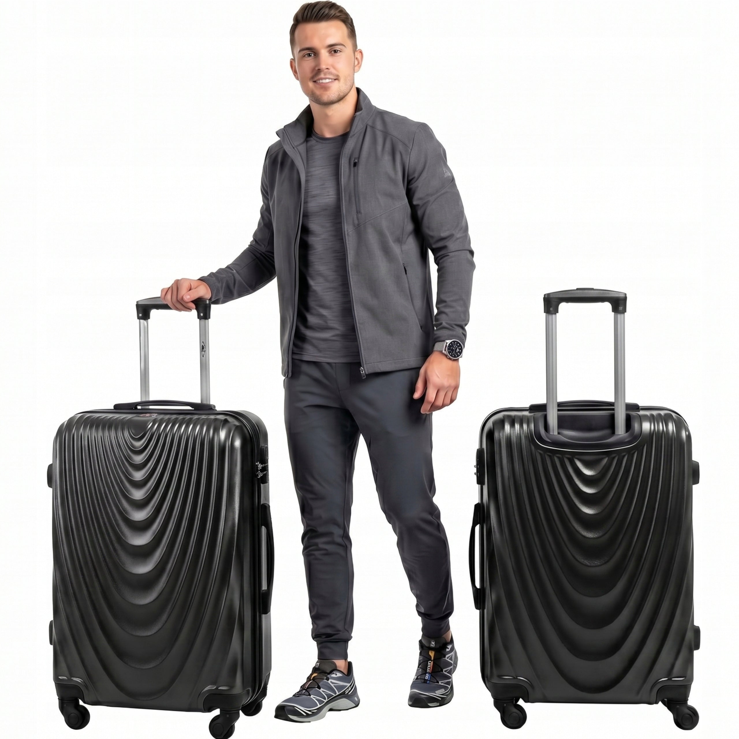 RGL Medium suitcase XL ABS travel BAG LUGGAGE 4 wheels