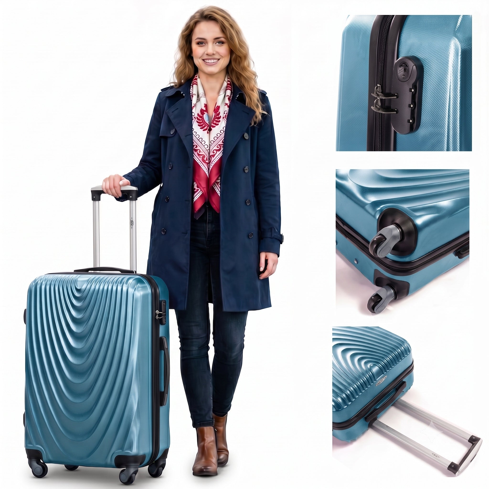 RGL Medium suitcase XL travel BAG LUGGAGE ABS