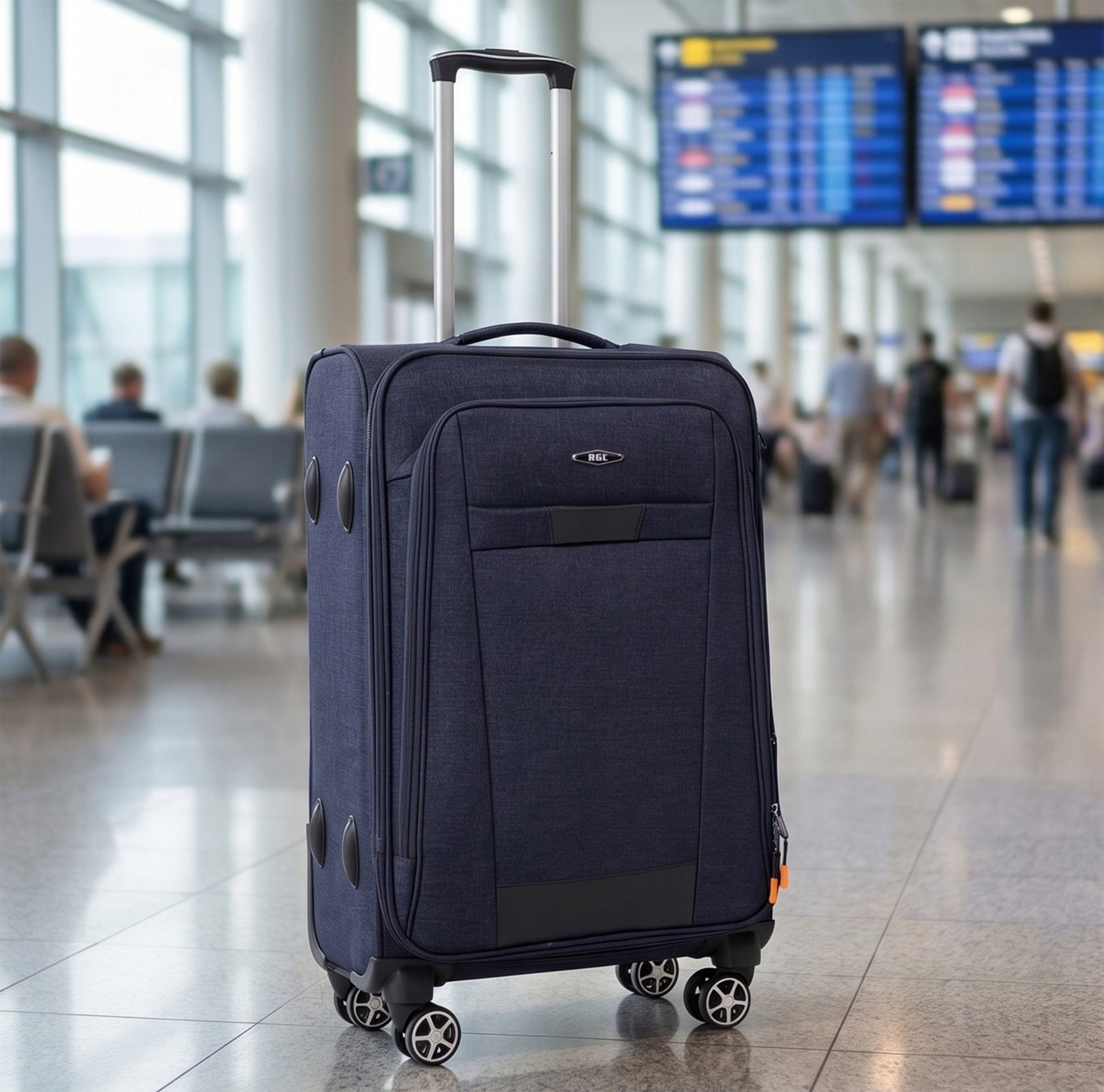 RGL S-030 XL MEDIUM MATERIAL SUITCASE TRAVEL BAG 4 WHEELS Packaging status original
