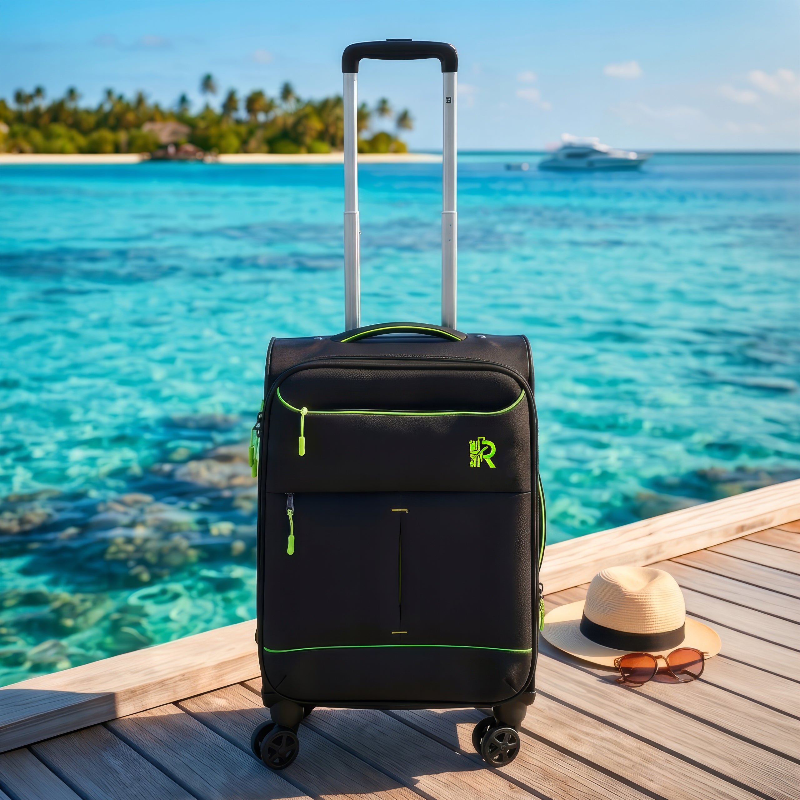 RGL S-040 L SMALL TRAVEL SUITCASE CABIN LUGGAGE BAG 4 WHEELS CIPHER Manufacturer code S-040 L