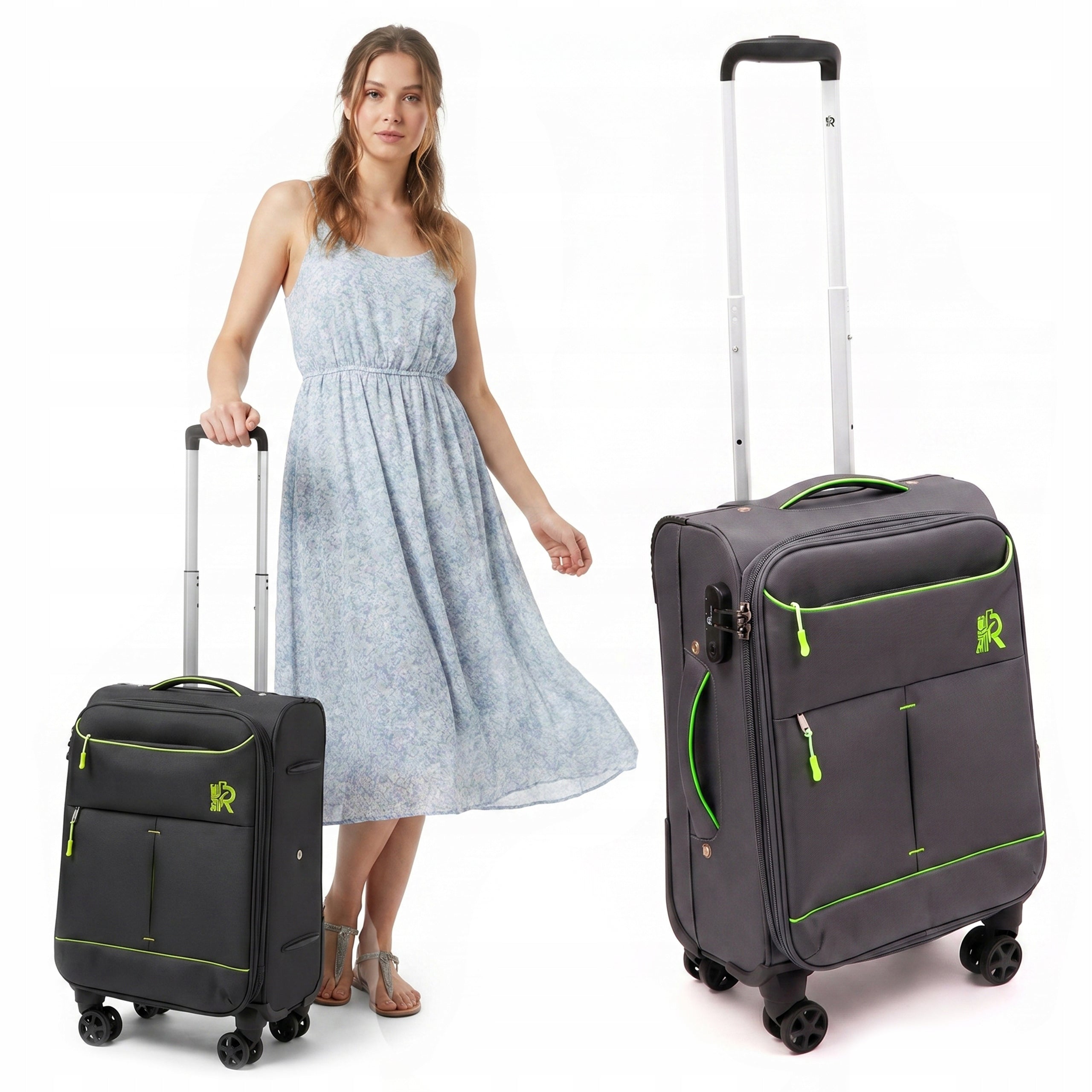 RGL S-040 L SMALL TRAVEL SUITCASE CABIN LUGGAGE BAG 4 WHEELS CIPHER