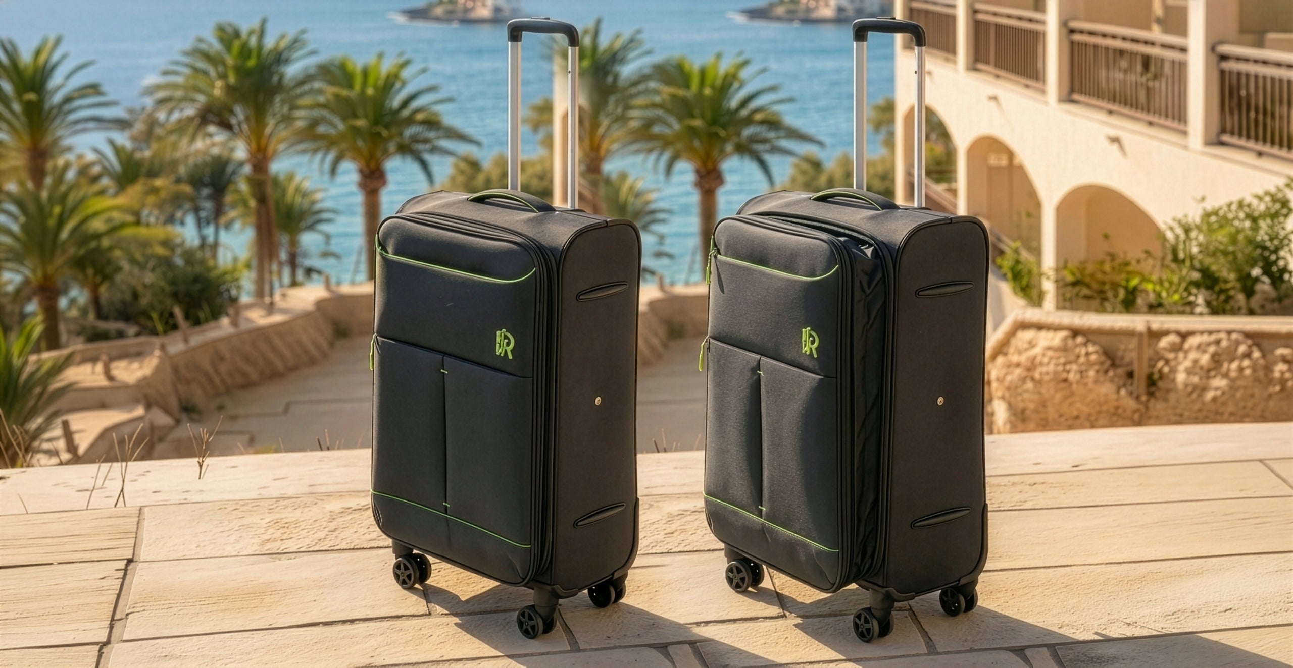 RGL S-040 XXL LARGE SUITCASE TRAVEL LUGGAGE MATERIAL BAG 4 WHEELS CIPHER Kind soft