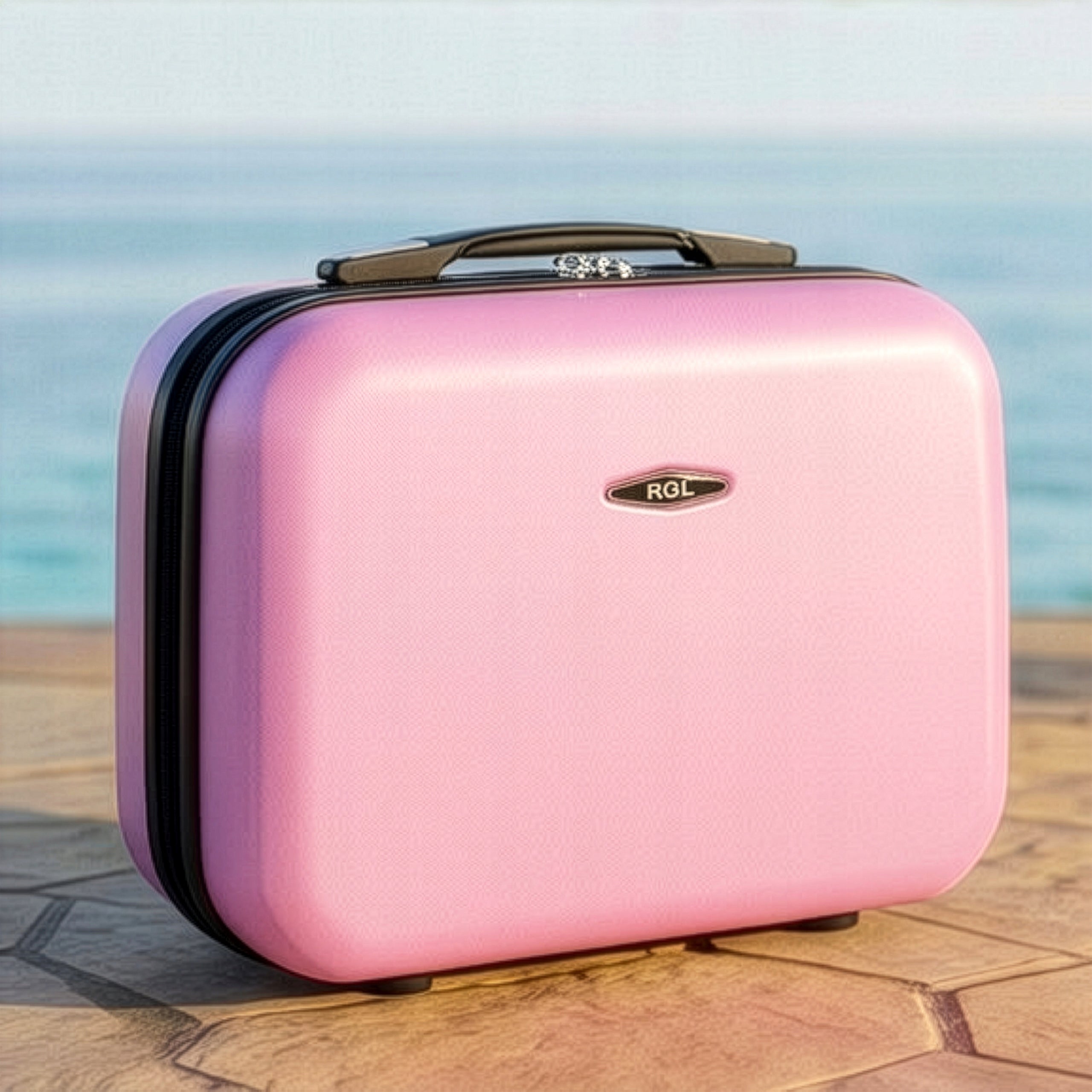 RGL SET 2in1 LARGE TRAVEL SUITCASE + CHEST COSMETIC BAG LUGGAGE ORGANIZER Model 730