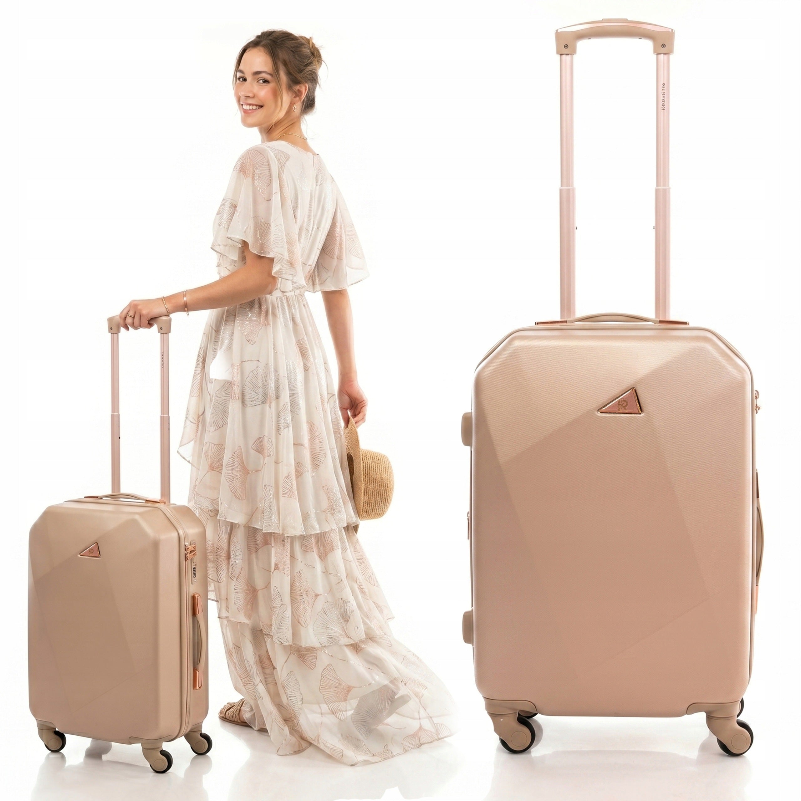 RGL SMALL CABIN TRAVEL SUITCASE CARRY-ON LUGGAGE BAG 4 WHEELS LOCK TSA