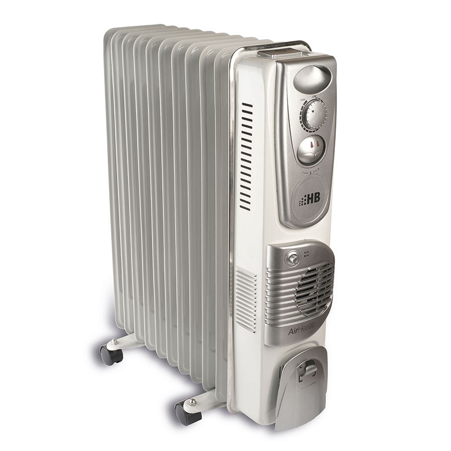 RIBBED OIL RADIATOR HB OFR2901T 2900W GRAY Dominant color silver/gray