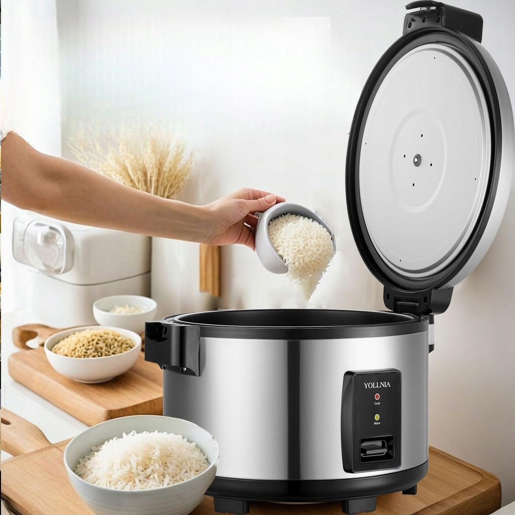 RICE COOKER MULTICOOKER PRESSURE COOKER COMMERCIAL 1300W 4L SILVER YOLLNIA YADS2 Packaging status original