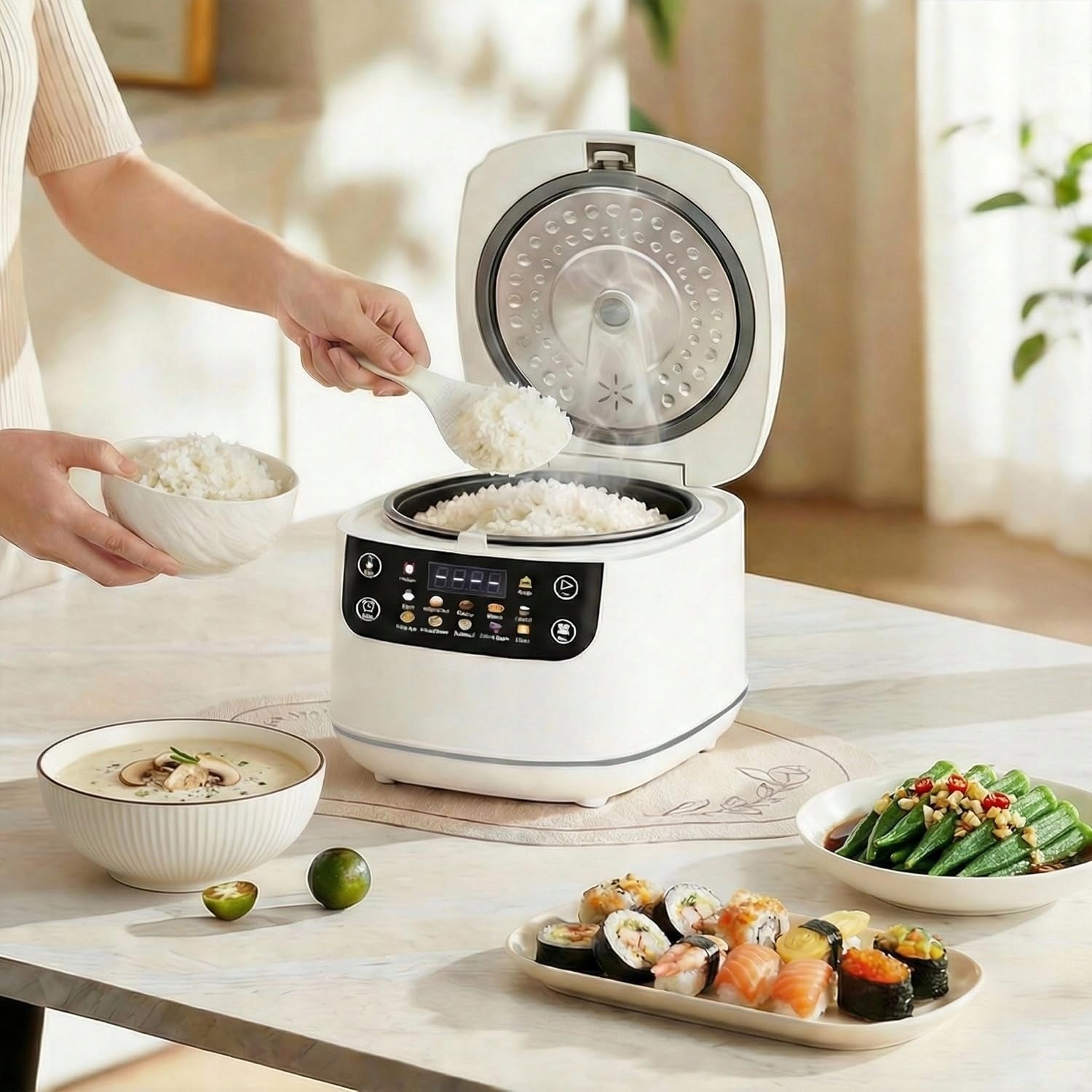 RICE COOKER STEAMER 10 PROGRAMS 2L Packaging status original