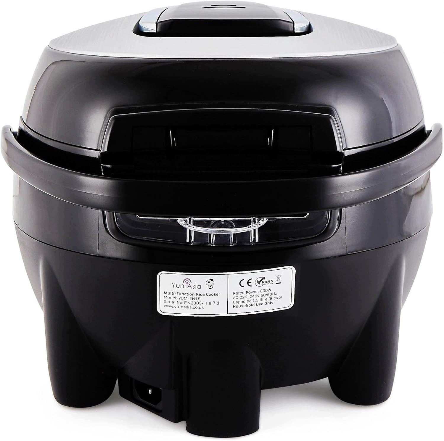 RICE COOKER WITH CERAMIC BOWL FUZZY LOGIC 6 FUNCTIONS COOKING LED MOTOUCH Dominant color black