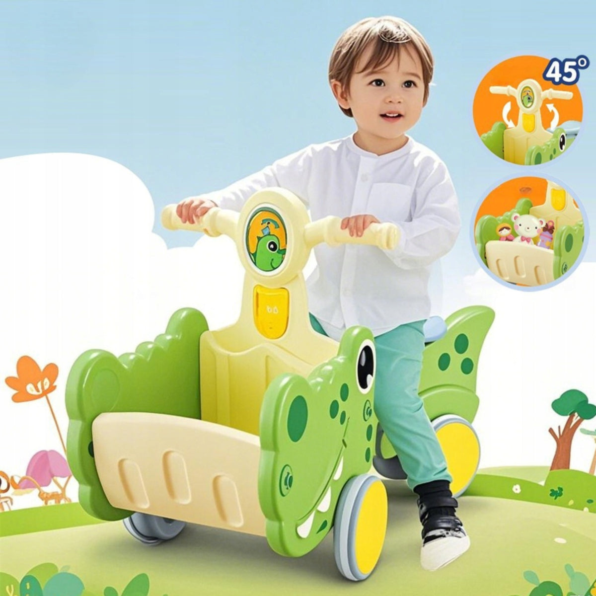 RIDE-ON CAR STABLE BALANCING EDUCATIONAL LEARNING CROCODILE BIKE 18m+ EAN (GTIN) 5901741467204