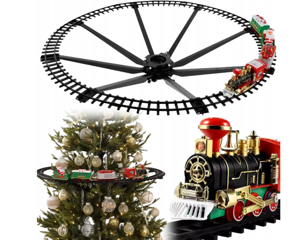 RIDING TRAIN CHRISTMAS TREE QUEUE CHRISTMAS TREE ORNAMENT 23 ELEMENTS DIAMETER 87 CM