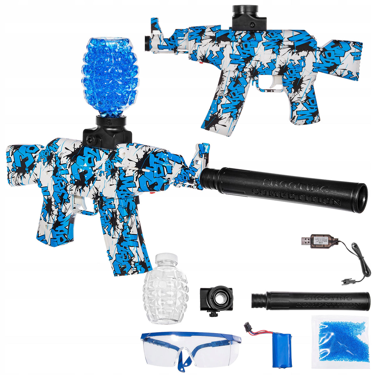 RIFLE GUN AUTOMATIC WATER GEL BALLS 7-8MM SAFE