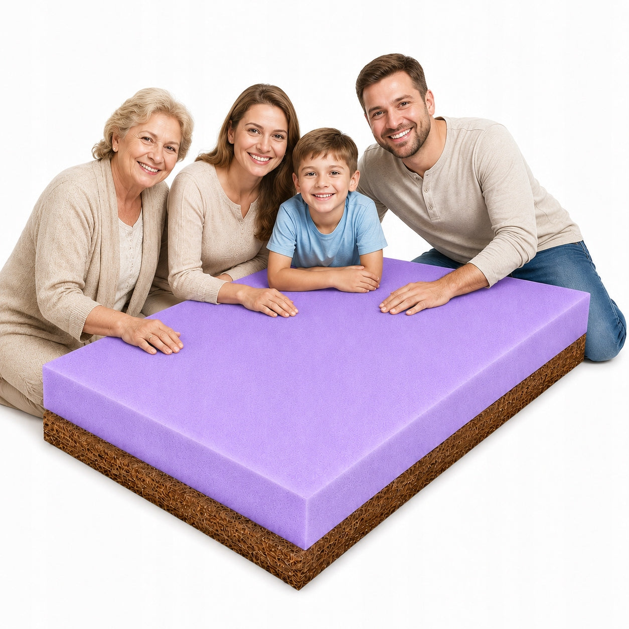 RIGID LEVELING COVER WITH COCONUT AND T30 80X200 HARD TOPPER H5 6 CM