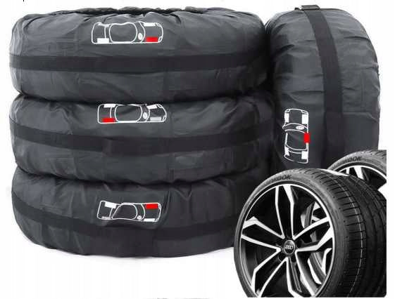 RIM WHEEL TIRE COVERS 13-17 INCH SET 4PCS WATERPROOF WITH HANDLE Packaging status original