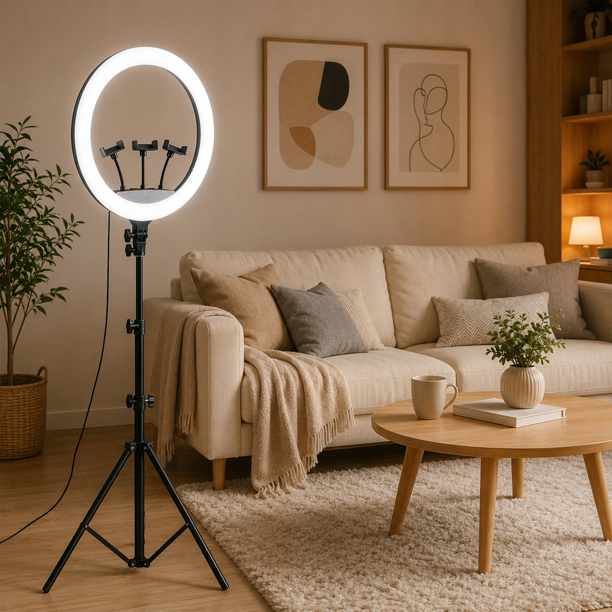 RING LAMP LED PHOTO TRIPOD SELFIE MAKEUP SET 1600LM Manufacturer code OŚWIETLENIE DO FOTOGRAFII YOUTUBE