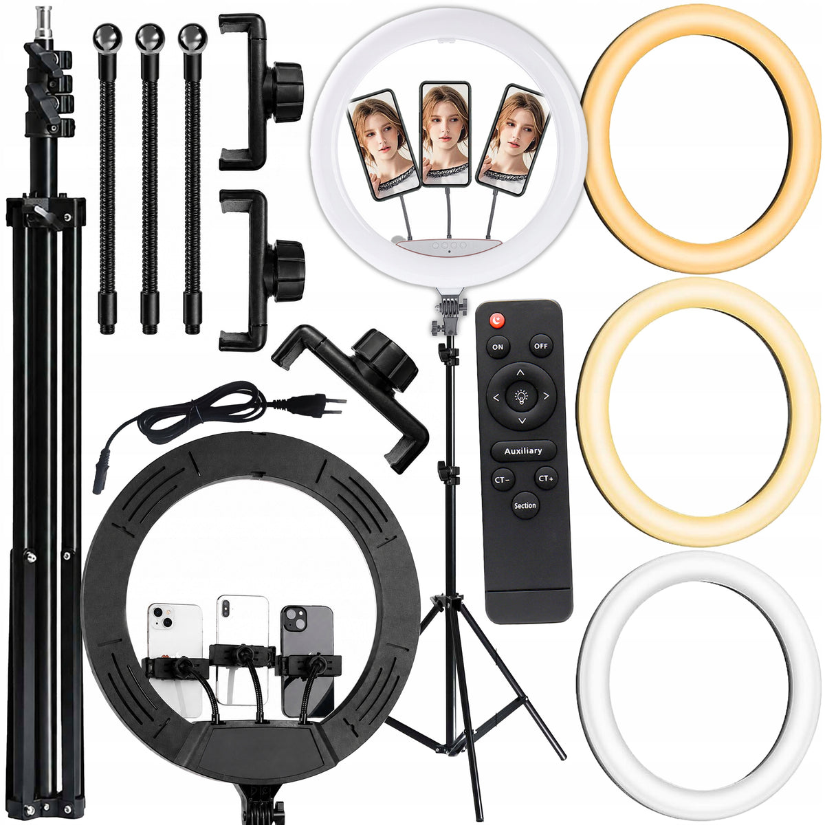 RING LAMP LED PHOTO TRIPOD SELFIE MAKEUP SET 1600LM
