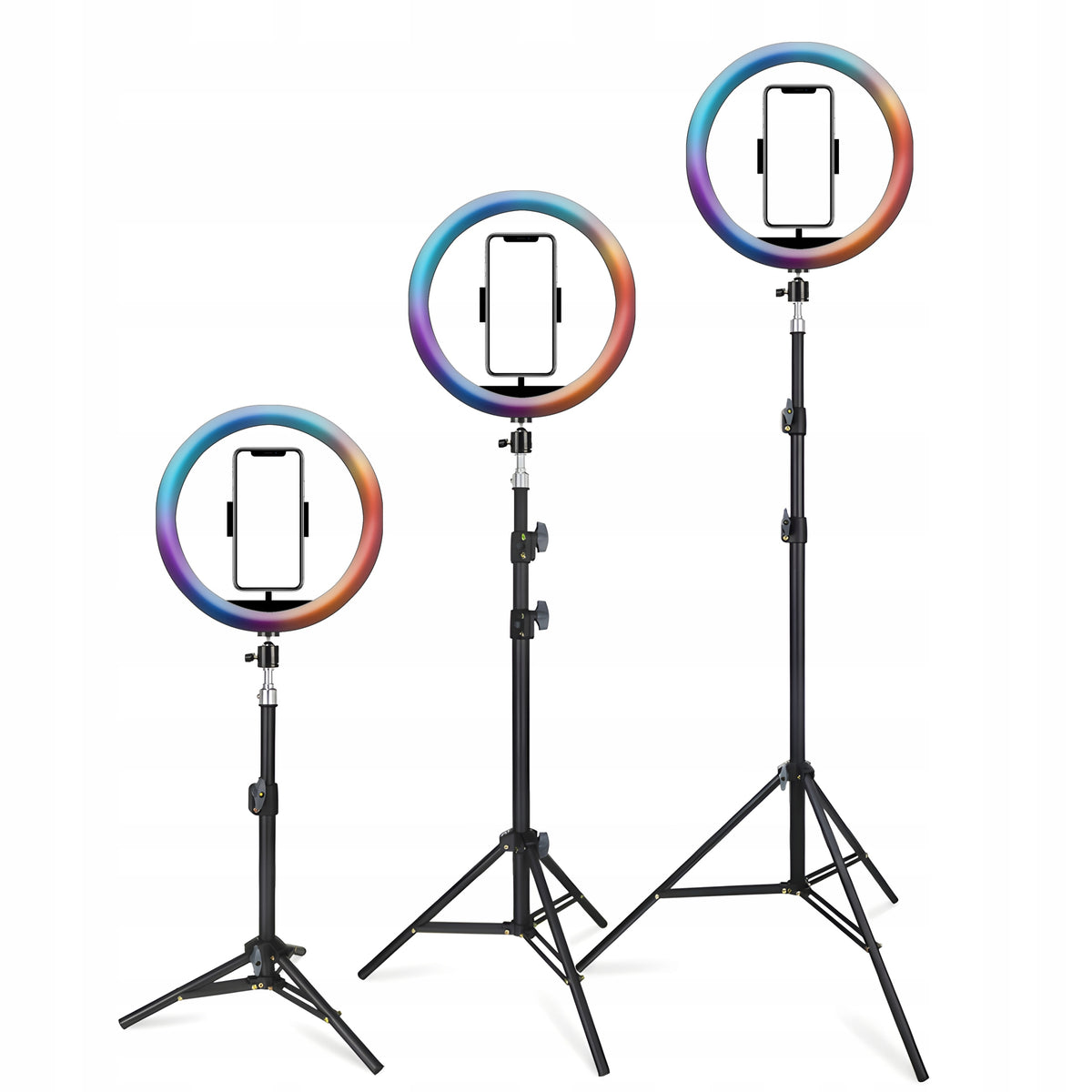 RING LAMP RGB LED SELFIE RING TRIPOD REMOTE CONTROL + PHONE HOLDER 21 Brand RETOO