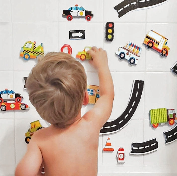 ROAD+BATH FOAM CARS 6841 water bath toy cars puzzle