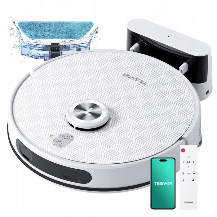 ROBOT CLEANING VACUUM CLEANER WIFI HEPA TESVOR S8 PRO SMART LASER MOP 8000Pa