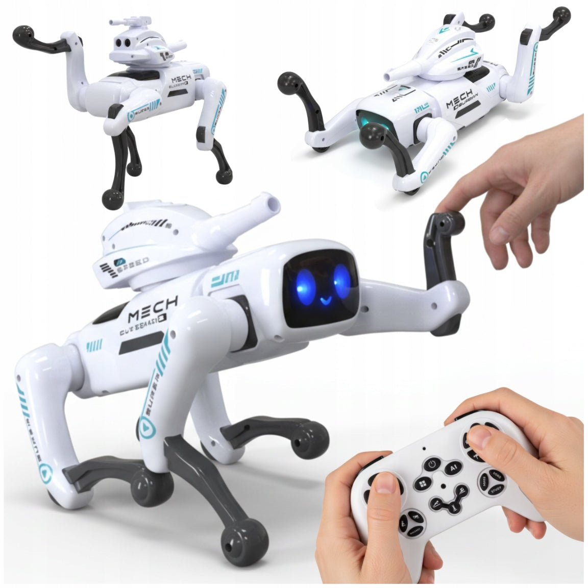 ROBOT DOG AI Educational Toy 20 + FEATURES 3 Control Options Shooting
