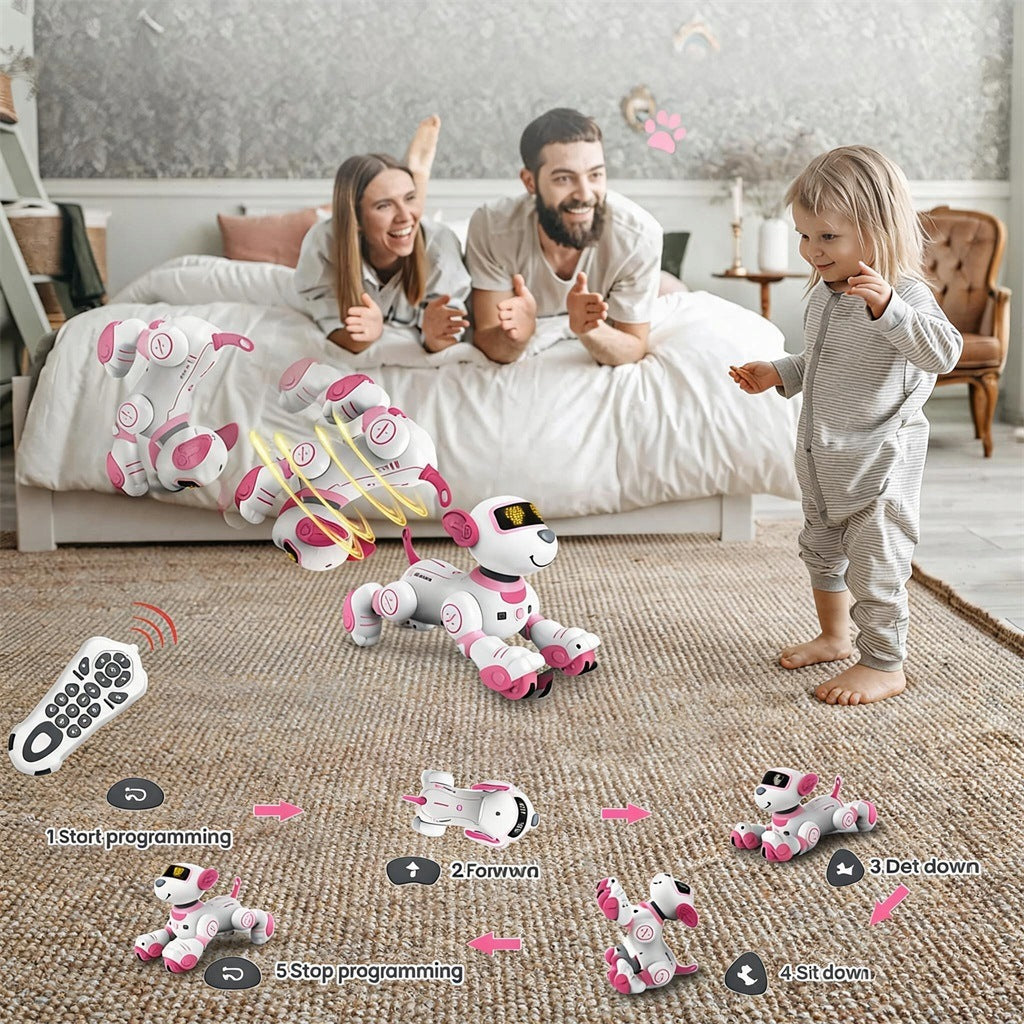 ROBOT DOG REMOTE CONTROLLED REMOTE CONTROL PROGRAMMING TOUCH MUSIC 3-12 YEARS Manufacturer code DOG01
