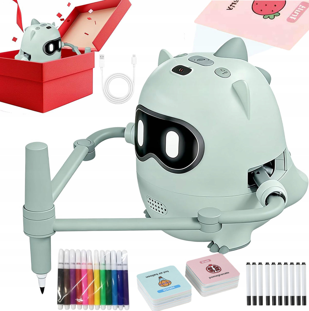 ROBOT DRAWING FOR CHILDREN EDUCATIONAL SET OF 100 CARDS for Children's Day