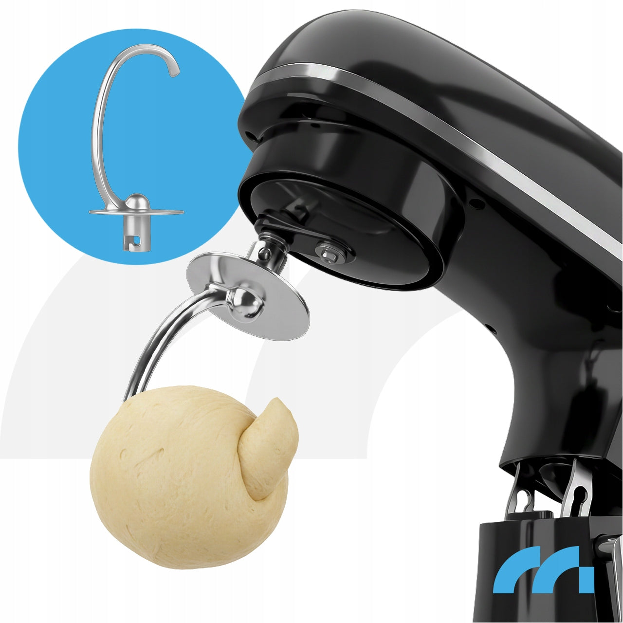 ROBOT FOOD PROCESSOR PLANETARY MIXER BOWL 7L STRONG 3 STIRRERS WHISK HOOK Number of speed levels 6