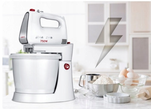 ROBOT HAND MIXER WITH ROTARY BOWL MMR-20Z 750W MPM Dominant color white