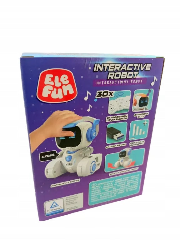 ROBOT INTERACTIVE ELE FUN EDUCATIONAL TOY CHILDREN WHITE BLUE Brand Elefun