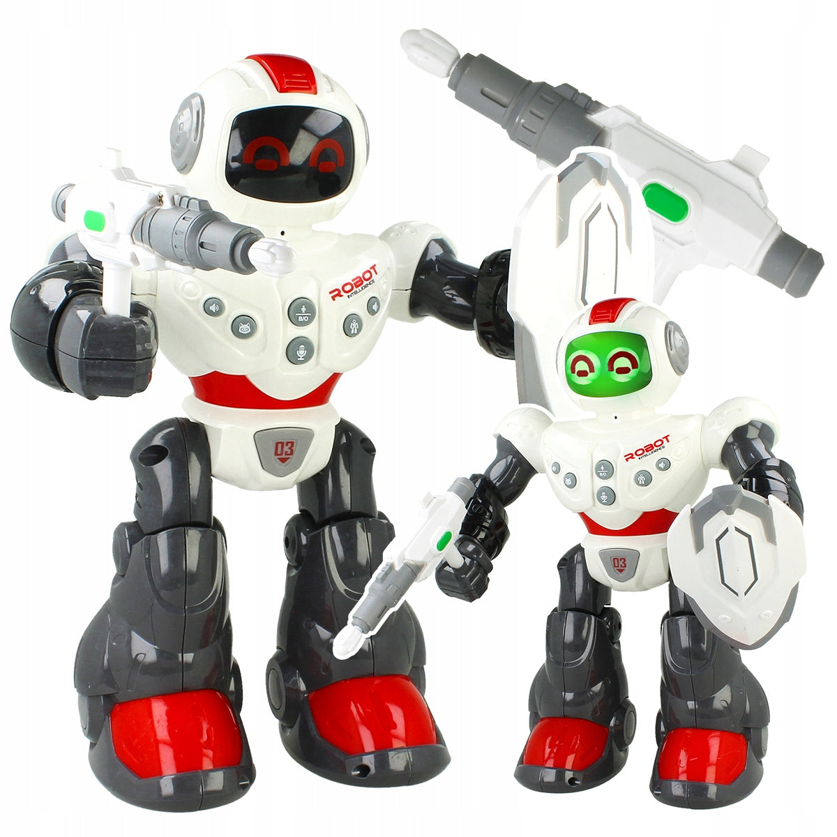 ROBOT INTERACTIVE WALKING TOY SAYS LIGHT SHOOTS WITH SHIELD Packaging status original